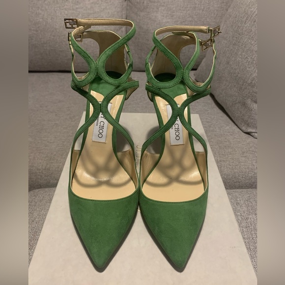 Never worn Jimmy Choo Lancer 85 Lime green shoes - Picture 5 of 7
